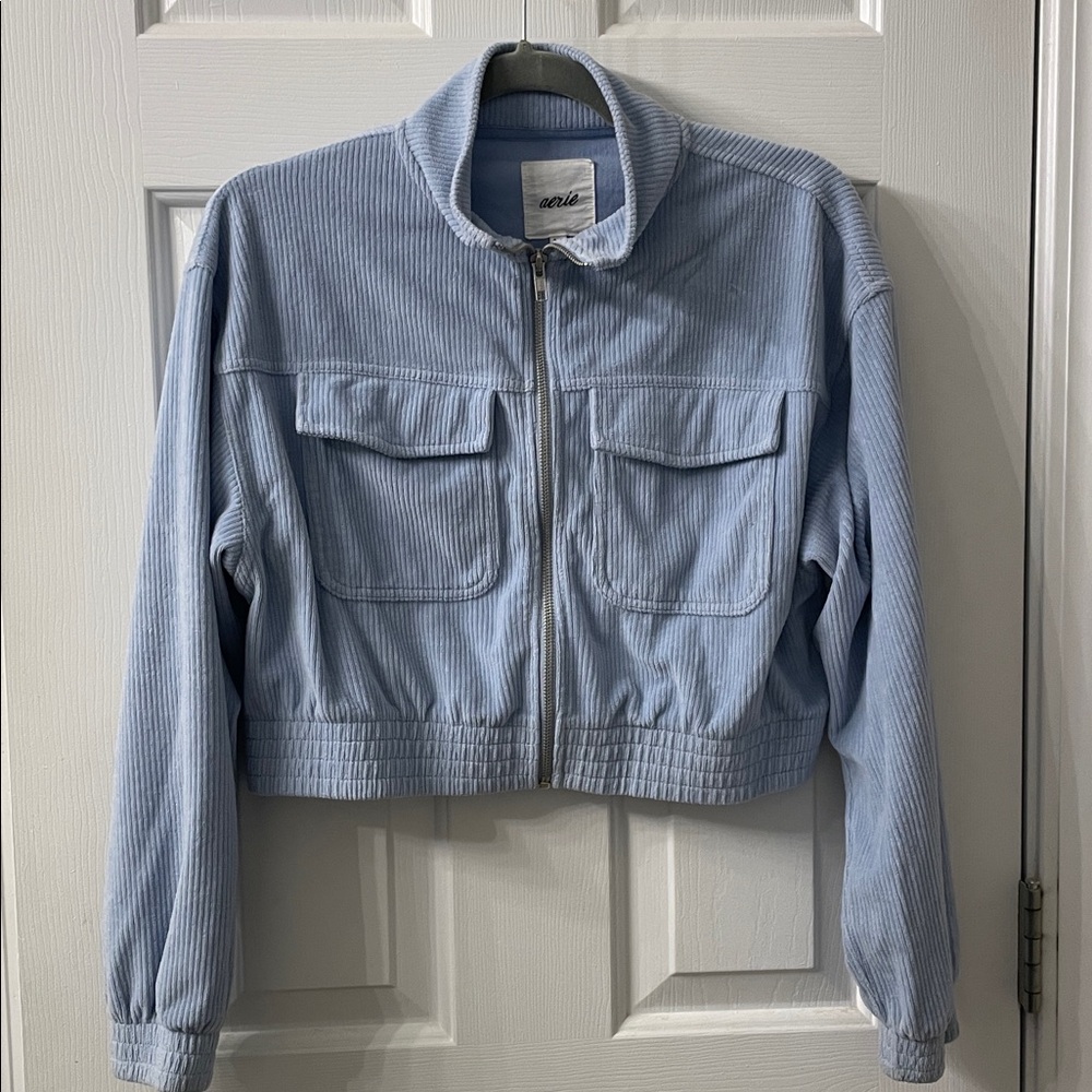 Aerie Sky Blue Corduroy Jacket